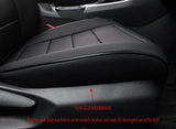 EKR Custom Fit Full Set Car Seat Covers for Select Toyota Corolla L LE LE Eco XLE Sedan 2014 2015 2016 2017 2018 2019 - Leatherette (Black)