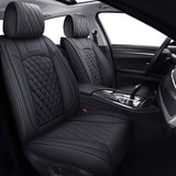 Aierxuan Car Seat Covers Full Set Waterproof Faux Leather Cushion Universal Toyota Corolla Tacoma rav4 Honda Civic CRV Accord Hyundai Tucson Elantra Rogue Sonata (Full Set/Black)