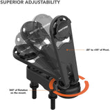 Rokform - Motorcycle Cell Phone Perch Mount, Clutch Perch Phone Mount Fits Most Harley's, Secures Phone Via Quad Tab Twist Lock Mount and Built-in Magnet Mount (Polished Aluminum)