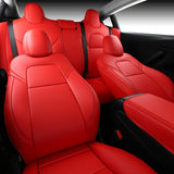 INCH EMPIRE Seat Cover Custom Fit for Tesla Model 3 Model Y Synthetic Leather Car Seat Cushion Protector for 2017 2018 2019 2020 2021 2022 All Season Customized (Grey Y)