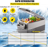 VBENLEM Portable Refrigerator 58 Quart(55 Liter),12 Volt Refrigerator App Control(-4℉~68℉), Car Refrigerator Dual Zone with 12/24v DC & 110-240v AC for Camping, Travel, Fishing, Outdoor or Home Use