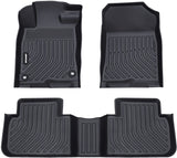 JDMON All Weather Floor Mats Compatible with 2022 Honda Civic Sedan Hatchback, 2 Row Front & Rear Custom Fit TPE Floor Liner Black