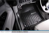 SMARTLINER Custom Fit Floor Mats 2 Row Liner Set Black for 2005-2011 Toyota Tacoma Double Cab (No Manuals)