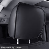 LUCKYMAN CLUB 81D-XFG Ram Seat Covers Full Set, Fit for Most of The 2006-2020 Ram 1500 2500 3500 Crew Cab& Quad Cab Truck, with Faux Leather (81XFG-Black)