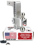 180 HITCH LTB6-2.5-KA Aluminum Adjustable 6" Drop, Stainless Steel Ball, 2.5" Receiver 18,500 GTW