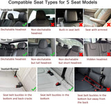 GIANT PANDA Full Set Car Seat Covers Luxury Faux Leatherette Seat Cushions Covers for 5-Seater Models, Fit Most Cars SUV Pick-up Trucks (Orange)