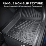KUST All Weather Floor Mats for 2016-2021 2022 Lexus RX (All Models) / 2018-2021 2022 RXL RX350/RX450h Custom Fit Floor Liners 2 Row Liner Set Black Non-Slip