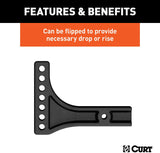 CURT 17131 Replacement Weight Distribution Hitch Shank, 2-1/2-Inch Receiver, 2-Inch Drop, 6-Inch Rise , Black