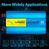Cantonape 2500 Watt Pure Sine Wave Power Inverter 12V DC to 120V AC Converter with 4 AC Outlets and 3.1A USB Port & LED Display for Car RV Truck Boat Travel Emergency