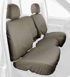 Covercraft Polycotton SeatSaver Custom Seat Covers | SS3349PCTP | 1st Row 40/60 Bench Seat | Compatible with Select Ford F-150 Models, Taupe
