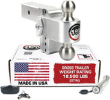 180 HITCH LTB6-2.5-KA Aluminum Adjustable 6" Drop, Stainless Steel Ball, 2.5" Receiver 18,500 GTW