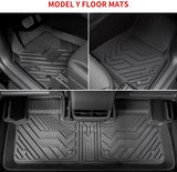 Xipoo Fit Tesla Model Y Trunk Mat Floor Mats Cargo Mat Cargo Liner for 2020 2021 2022 Tesla Model Y Accessories (Four Trunk Mats + Floor Mats)