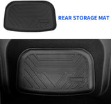 powoq Fit Tesla Model Y Trunk Mat Floor Mats Cargo Mat Cargo Liner Floor Liner Trunk Liner for 2020 2021 2022 Tesla Model Y 5-Seater Accessories (Four Trunk Mats + Floor Mats)