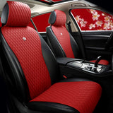 Red Seat Covers Universal Leather Seat Cover Comfortable Car Seat Cover 2/3 Covered 11PCS Fit Car/Auto/SUV (A-China red)