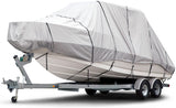 Budge B-1221-X8 1200 Denier Hard Top / T-Top Boat Cover Fits 24 ft. to 26 ft. Beam Width Up to 106 in. 1200 Denier Hard Top / T-Top Boat Cover, Gray
