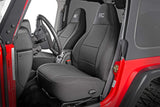Rough Country Neoprene Seat Covers (fits) 2018-2020 Jeep Wrangler JL | 2DR | Water Resistant | 1st/2nd Row | 91020, Black
