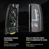 DWVO LED Tail Lights Assembly Compatible with 1999 2000 2001 2002 2003 2004 2005 2006 Chevy Silverado 1500 2500 & 99-02 GMC Sierra 1500 2500 3500 Pickup Truck Replacement Taillights Tail Lamps