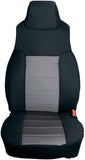 Rugged Ridge 13211.09 Seat Cover Kit, Front, Neoprene, Gray; 91-95 Jeep Wrangler YJ