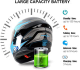 FreedConn Motorcycle Helmet Bluetooth BM22 Group Intercom Full Face Smart Motorcycle Helmets with Bluetooth Built in 6 Riders Talk Dual Visors DOT & ECE Approved