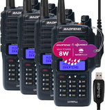 2pcs Mirkit Waterproof Radio Baofeng UV-9R Plus MK1 (UV-82 3rd Generation) 8 Watt Max Power & USB Baofeng Programming Cable & 2200mAh Battery, IP67 Handheld Radio: Dust, Cold & Waterproof Radio