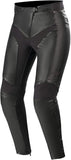 Alpinestars Women's Vika v2 Leather Street Motorcycle Pant, Black, 42