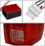 DNA Motoring TL-F15094-LED-CH-RD Pair Full LED Tail Light Rear Brake Lamps Set Replacement