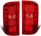 DNA Motoring TL-CSIL15-LED-CH-RD LED Tail Light Compatible With 14-19 Silverado 1500 / 15-19 Silverado 2500 HD 3500 HD NOT Fit LED Tail Light Models (Fits Halogen Tail Light Models Only)
