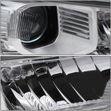 DNA Motoring OEM-HL-0101-R Chrome Housing Factory Style Passenger Side Projector Headlight Replacement For 15-18 Edge