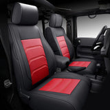 NS YOLO 2007-2017 Wrangler JK Custom Leather Seat Covers (2007-2010 Wrangler 4-Door, Black)