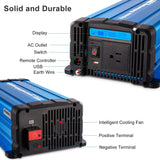 1000 watt Inverter Pure Sine Wave Power Inverter 12V to 110V Inverter DC to AC with Remote Controller and Display and USB Charger