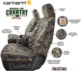 Covercraft Carhartt Mossy Oak Camo SeatSaver Front Row Custom Fit Seat Cover for Select Cadillac/Chevrolet/GMC Models - Duck Weave (Break-Up Country) - SSC2372CAMB