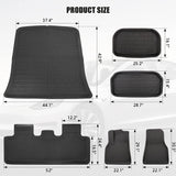 #1 Tesla Model Y Floor&Trunk Mats 2021 2022, Upgrade XPE TPR Floor Liner All Weather 3D Liner Tesla Model Y Accessories Waterproof Mats - PAVAAIDAN (Tesla Model Y Floor Mats + Trunk Mats + Frunk mat)