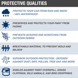 Budge A-5 Protector IV Car Cover, 4 Layer Reliable Weather Protection, Waterproof, Dustproof, UV Treated Car Cover Fits Cars up to 264", Tan, Size 5: fits sedans up to 22'