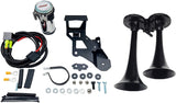 Kleinn Air Horns HOGKIT-1BK Complete Black Bolt On Direct Drive Air Horn - Harley Davidson
