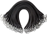 50 Pack of 31 Inch Trucking Rubber Tarp Straps with Crimped Metal S Hooks, 31" Inch Bungee Cords with Hooks, Heavy Duty Bungie Cord Tie Downs for Cargo, Tarps by kitchentoolz