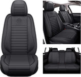 Isen-CoverAuto Full Coverage Faux Leather Car Seat Covers Universal Fit for Cars SUVs Trucks, Auto Car Seat Covers in Automotive Interior Accessories Vehicle Car Seat Cushions Full Set (Burgundy)