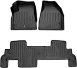 SMARTLINER 2 Row Black Floor Mat Set Compatible with 2009-2017 Chevy Traverse/08-17 Buick Enclave/07-10 Saturn Outlook/2007-2016 GMC Acadia/ 2017 GMC Acadia Lmtd (Old Body Style)(2nd Row Bench Seat)