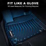JDMON All Weather Floor Mats Compatible with 2022 Acura MDX, 1st, 2nd & 3rd Row Custom Fit Car Floor Liner Set Black