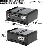 TOPSTRONGGEAR 1 Ohm 1500 Watts Class D Full Range Mono Block Amplifier, 1/2/4 Ohm Stable, Remote Subwoofer Control, Subwoofer Amplifiers