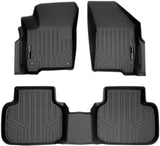 MAXLINER All Weather Custom Fit 2 Row Black Floor Mat Liner Set Compatible with 2012-2020 Dodge Journey (Only fits with Front Row Dual Floor Hooks on The Driver Side)