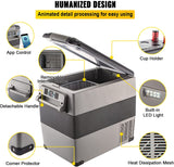 VBENLEM Portable Refrigerator 58 Quart(55 Liter),12 Volt Refrigerator App Control(-4℉~68℉), Car Refrigerator Dual Zone with 12/24v DC & 110-240v AC for Camping, Travel, Fishing, Outdoor or Home Use