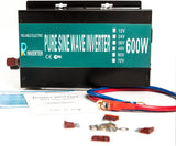 WZRELB 600W 24V 120V Pure Sine Wave Solar Power Inverter with Remote Control Switch