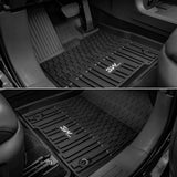 3W Floor Mats Compatible for Toyota Sienna (2021-2022) 8 Seat TPE All Weather Custom Fit Floor Liner for Toyota Sienna 1st, 2nd and 3rd Row Full Set Car Liners, Black ( Not for 7 Seat)