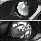 DNA Motoring HL-HPL-CSIL07-G2-BK-AM Black Projector Headlights With 3D LED Running Light Replacement For 07-14 Silverado