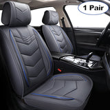 BLUEWALDON Leather Seat Covers for Cars SUV Trucks Universal Fit for Jeep Ford Fusion Toyota Corolla Hyundai Sonata Honda Civic Seat Covers(Full Set,Beige and Brown Line)
