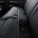 LUCKYMAN CLUB S08-QE Tacoma Seat Covers, Fit for 2005-2022 Tacoma Crew Cab/Double Cab with Water Proof Faux Leather(Full Set, Black)