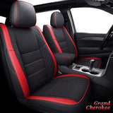 Coverado Jeep Grand Cherokee Seat Covers, Waterproof Faux Leather Seat Protectors Customized Seat Cushions Full Set, Fit for Jeep Grand Cherokee 2011-2022, Black