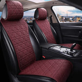 Red Seat Covers Universal Leather Seat Cover Comfortable Car Seat Cover 2/3 Covered 11PCS Fit Car/Auto/SUV (A-China red)