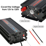2000W Power Inverter, Car Inverter DC 12V to AC 110V with Wireless Remote Control, LCD Digital Display Power Converter with Triple AC Outlets 1 USB Port for Travel/Camping (Modified Sine)