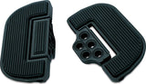 Kuryakyn 4357 Motorcycle Foot Control Component: Ribbed Folding Boards for Driver or Passenger Floorboards, Wrinkle Black, 1 Pair